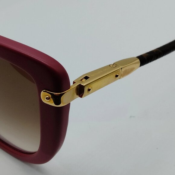 Authentic Louis Vuitton Sunglasses Z0631E Women's Reds mn440-120625 - Picture 7 of 9